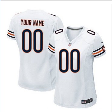 Women's Nike Chicago Bears Customized Elite White NFL Jersey