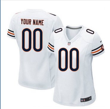 Women's Nike Chicago Bears Customized Limited White NFL Jersey