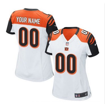 Women's Nike Cincinnati Bengals Customized Limited White NFL Jersey