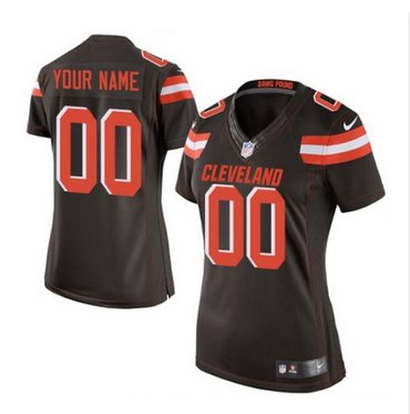 Women's Nike Cleveland Browns Customized Elite Brown Team Color NFL Jersey