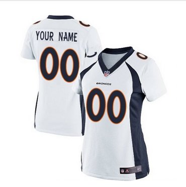 Women's Nike Denver Broncos Customized Elite White NFL Jersey Women's Nike Denver Broncos Customized Elite White NFL Jersey