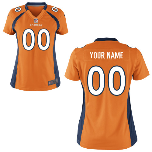 Women's Nike Denver Broncos Customized Game Team Color Jersey