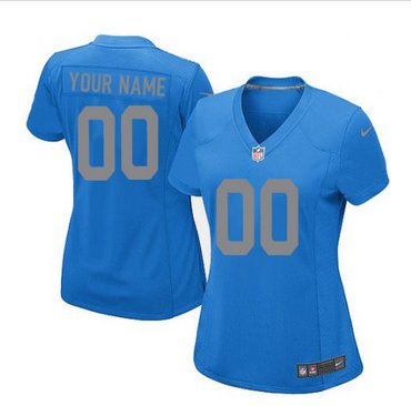 Women's Nike Detroit Lions Customized Elite Blue Alternate NFL Jersey Women's Nike Detroit Lions Customized Elite Blue Alternate NFL Jersey
