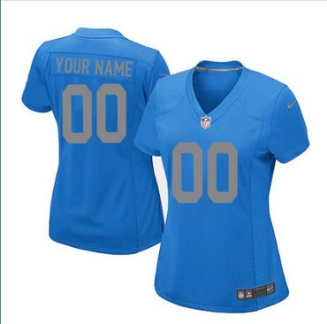 Women's Nike Detroit Lions Customized Limited Blue Alternate NFL Jersey