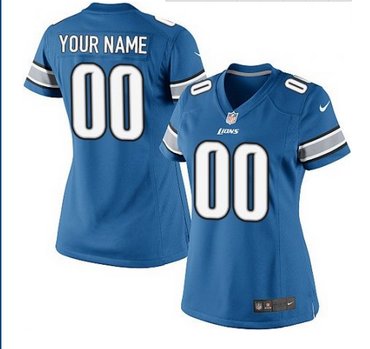 Women's Nike Detroit Lions Customized Limited Light Blue Team Color NFL Jersey