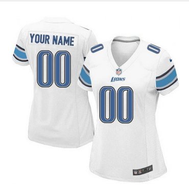 Women's Nike Detroit Lions Customized Limited White NFL Jersey Women's Nike Detroit Lions Customized Limited White NFL Jersey