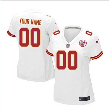 Women's Nike Kansas City Chiefs Customized Elite White NFL Jersey