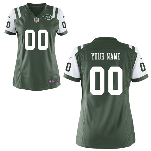 Women's Nike New York Jets Customized Game Team Color Jersey Women's Nike New York Jets Customized Game Team Color Jersey