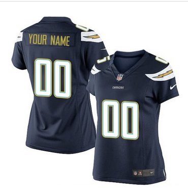 Women's Nike San Diego Chargers Customized Limited Navy Blue Team Color NFL Jersey