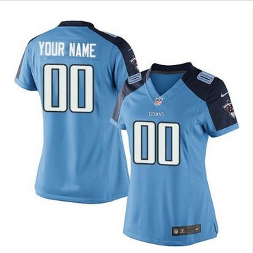 Women's Nike Tennessee Titans Customized Elite Light Blue Team Color NFL Jersey Women's Nike Tennessee Titans Customized Elite Light Blue Team Color NFL Jersey