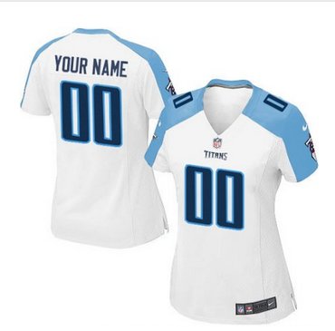 Women's Nike Tennessee Titans Customized Limited White NFL Jersey Women's Nike Tennessee Titans Customized Limited White NFL Jersey