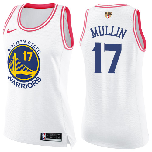 Women's Nike Warriors #17 Chris Mullin White Pink The Finals Patch Women's NBA Swingman Fashion Jersey Women's Nike Warriors #17 Chris Mullin White Pink The Finals Patch Women's NBA Swingman Fashion Jersey