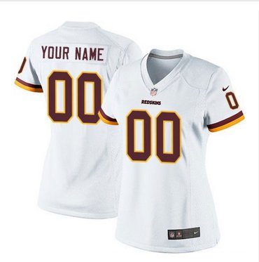Women's Nike Washington Redskins Customized Elite White NFL Jersey