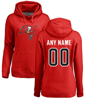 Women's Tampa Bay Buccaneers Pro Line Red Any Name & Number Logo Personalized Pullover Hoodie Women's Tampa Bay Buccaneers Pro Line Red Any Name & Number Logo Personalized Pullover Hoodie