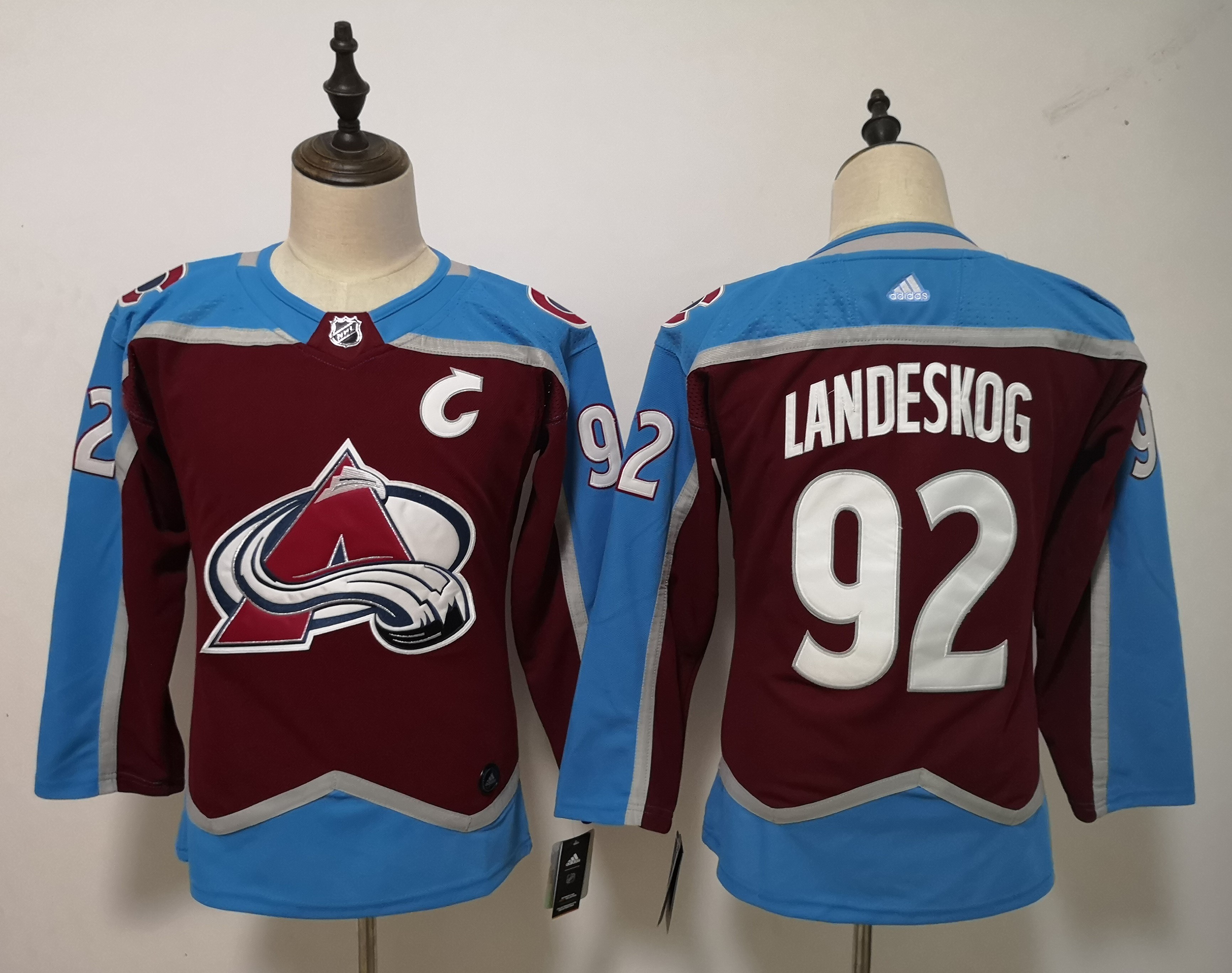 Women Adidas Avalanche #92 Nathan MacKinnon Burgundy Home Authentic Drift Fashion Stitched NHL Jersey