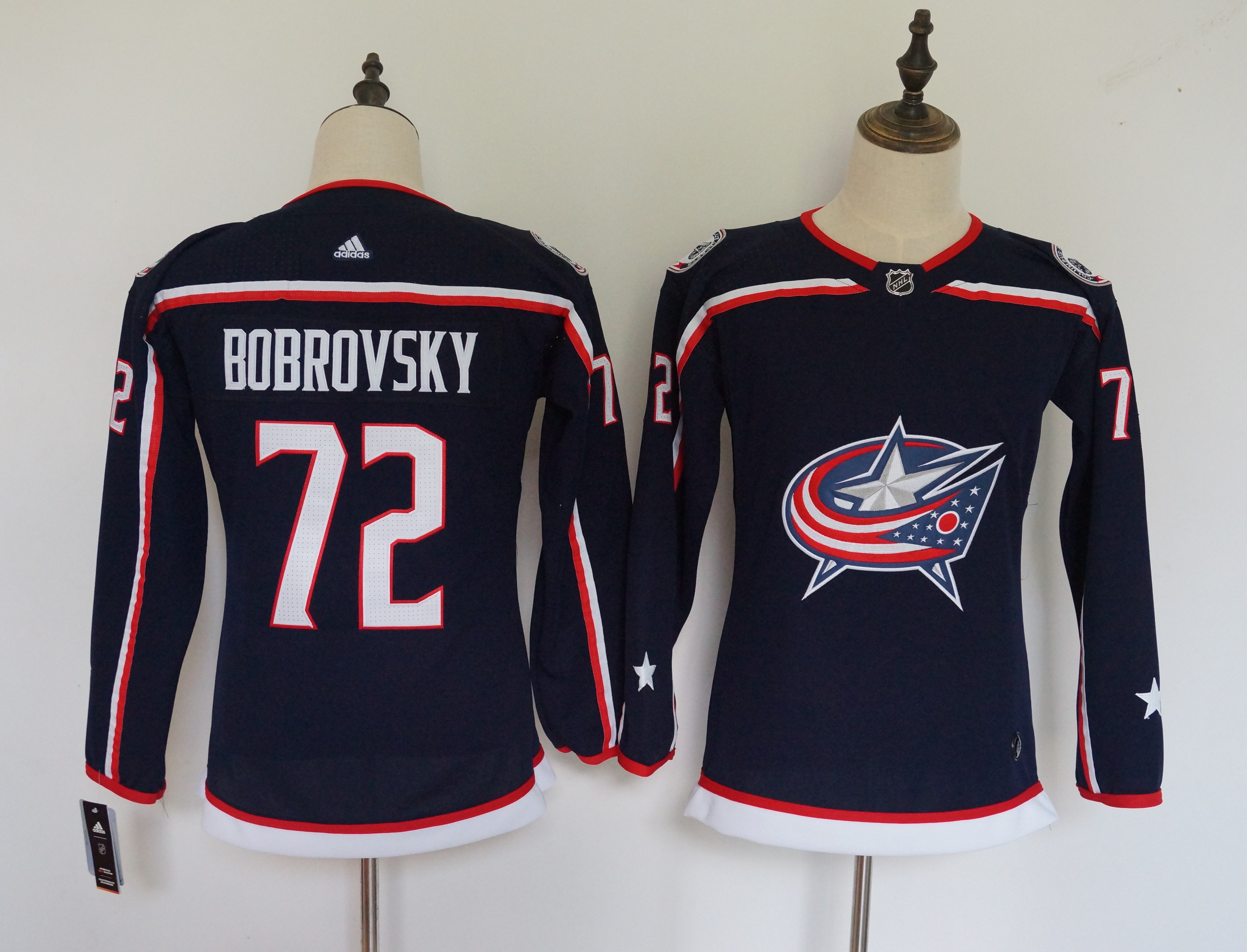 Women Adidas Blue Jackets #72 Artemi Panarin Navy Blue Home Authentic Drift Fashion Stitched NHL Jersey