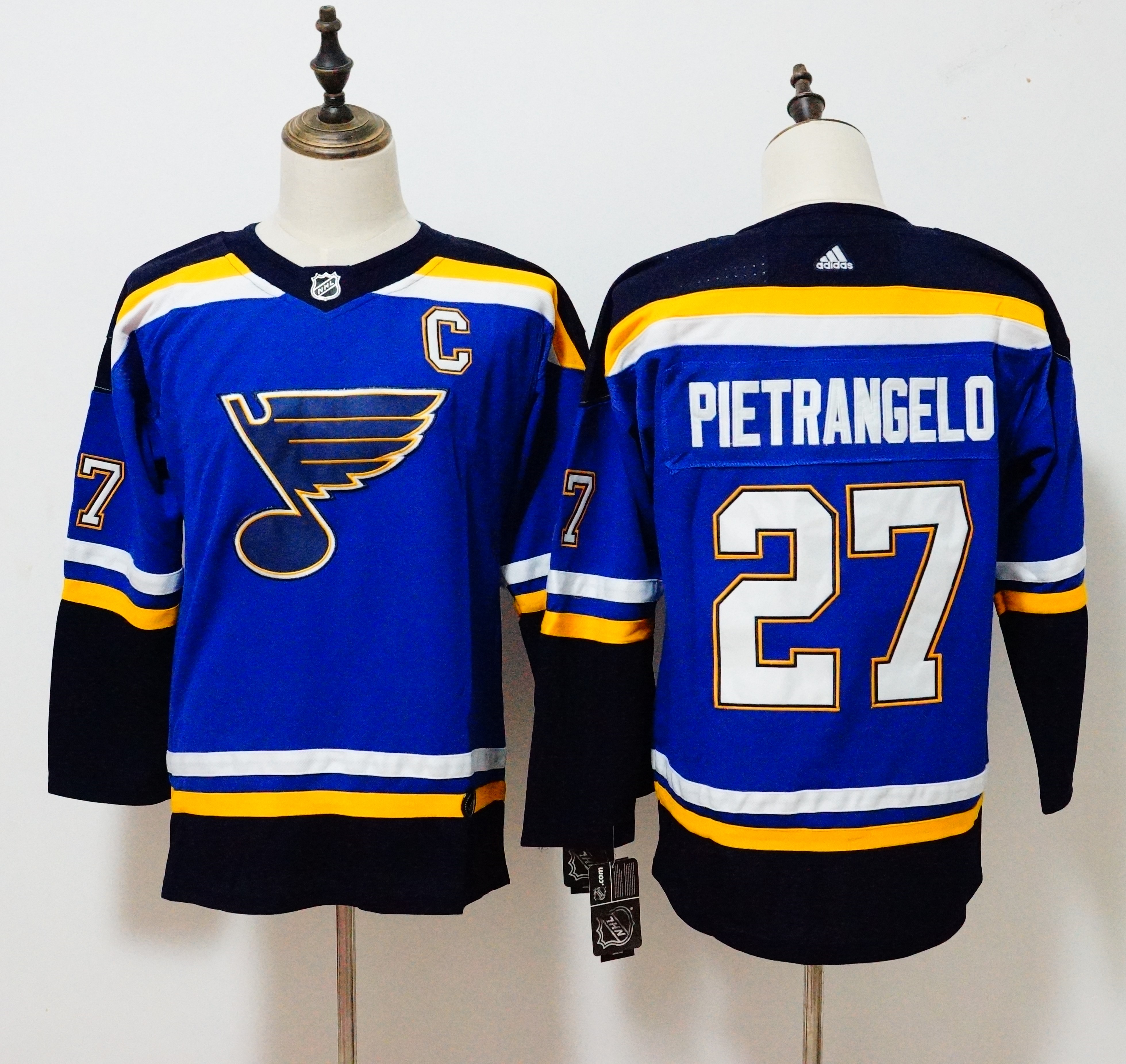 Women Adidas Blues #27 Ryan O'Reilly Blue Home Authentic USA Flag Stitched NHL Jersey