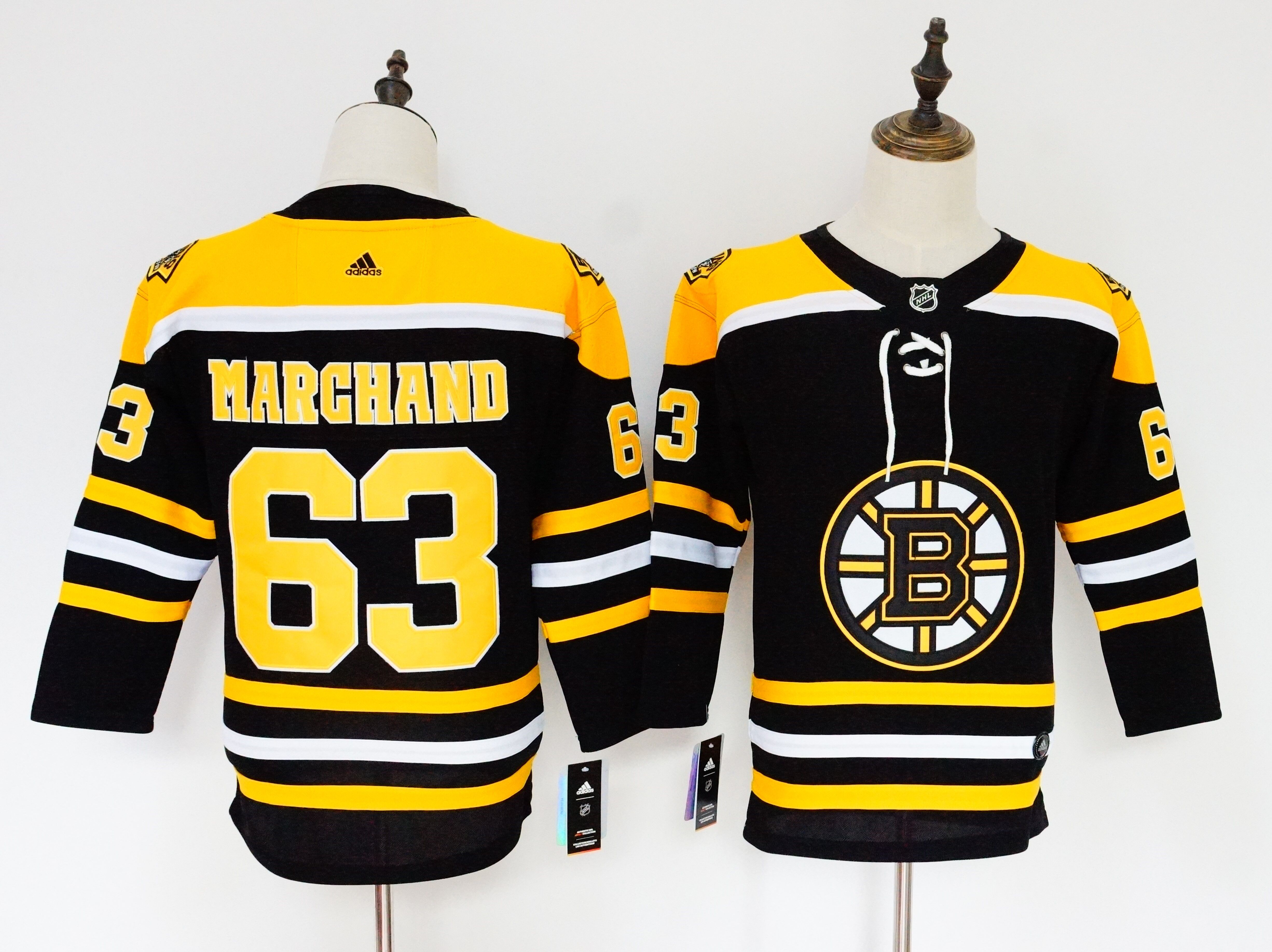 Women Adidas Bruins #63 Patrice Bergeron Black Home Authentic Drift Fashion Stitched NHL Jersey