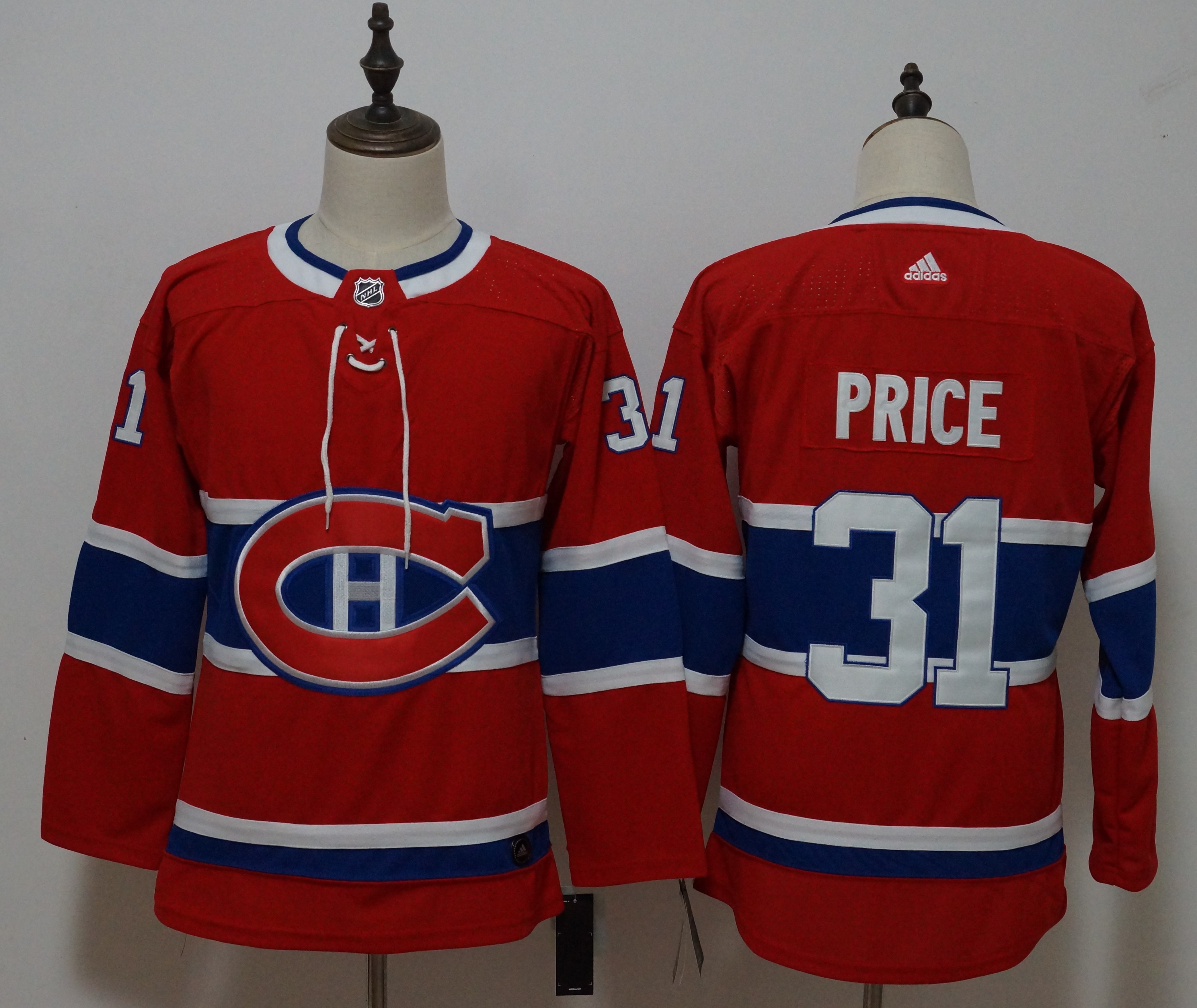 Women Adidas Canadiens #31 Maurice Richard Red Home Authentic Drift Fashion Stitched NHL Jersey