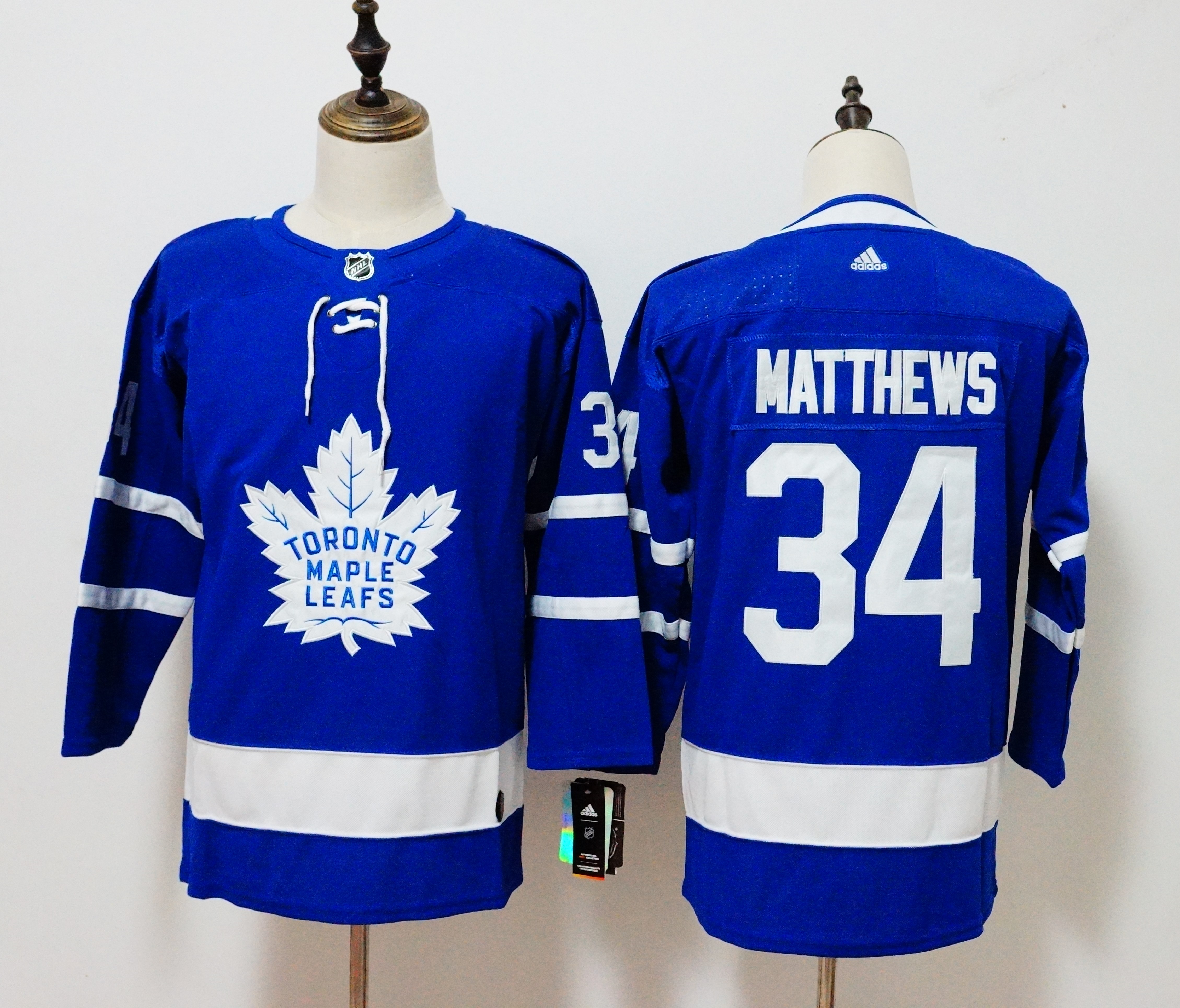 Women Adidas Maple Leafs #34 John Tavares Blue Home Authentic Drift Fashion Stitched NHL Jersey