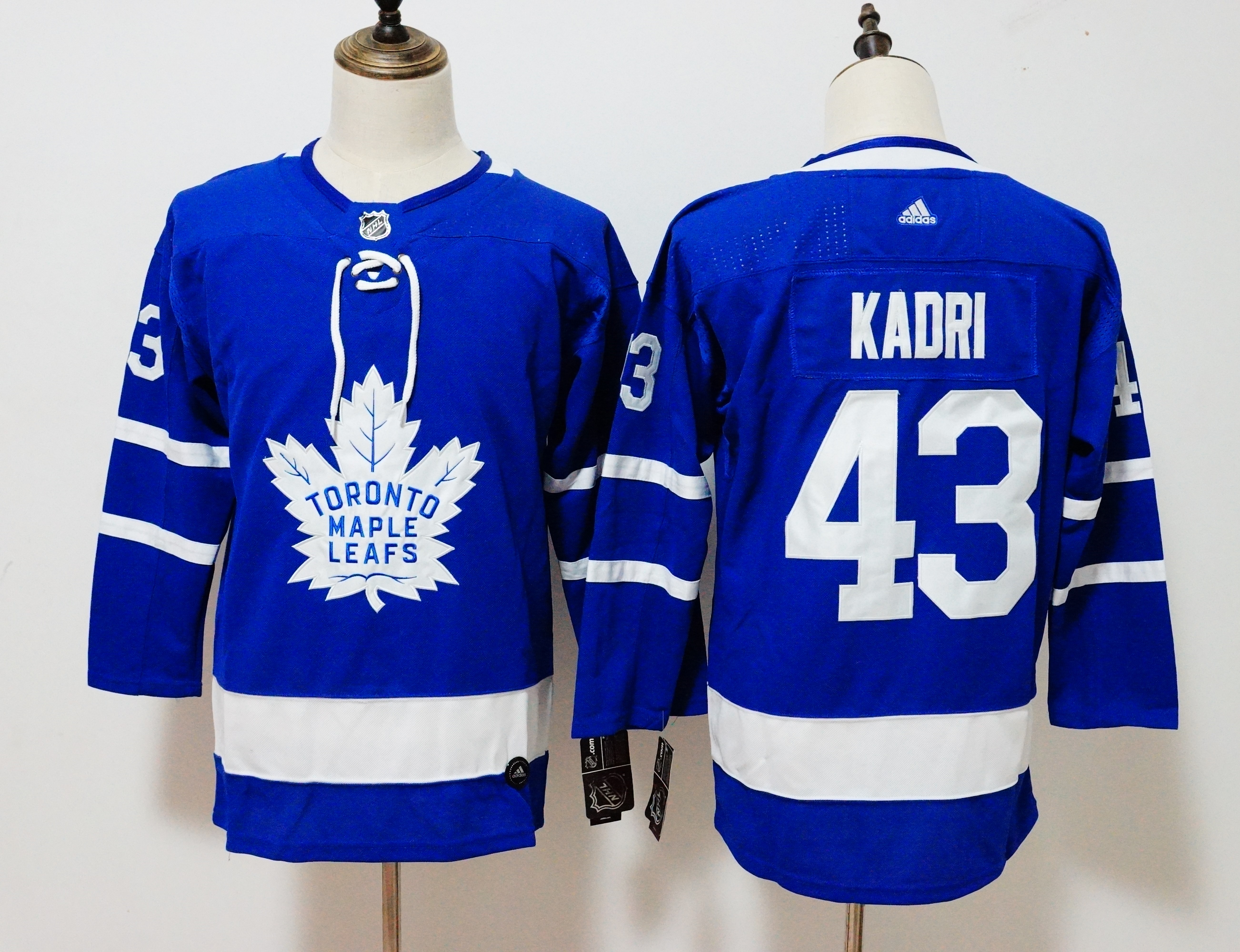 Women Adidas Maple Leafs #43 John Tavares Blue Home Authentic Drift Fashion Stitched NHL Jersey