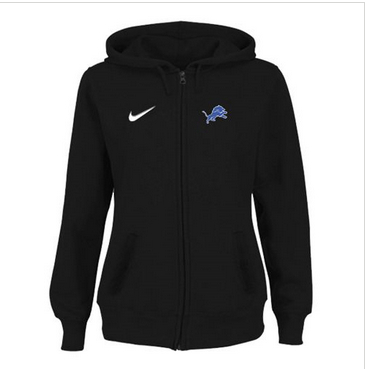 Women Detroit Lions Stadium Rally Full Zip Hoodie Black