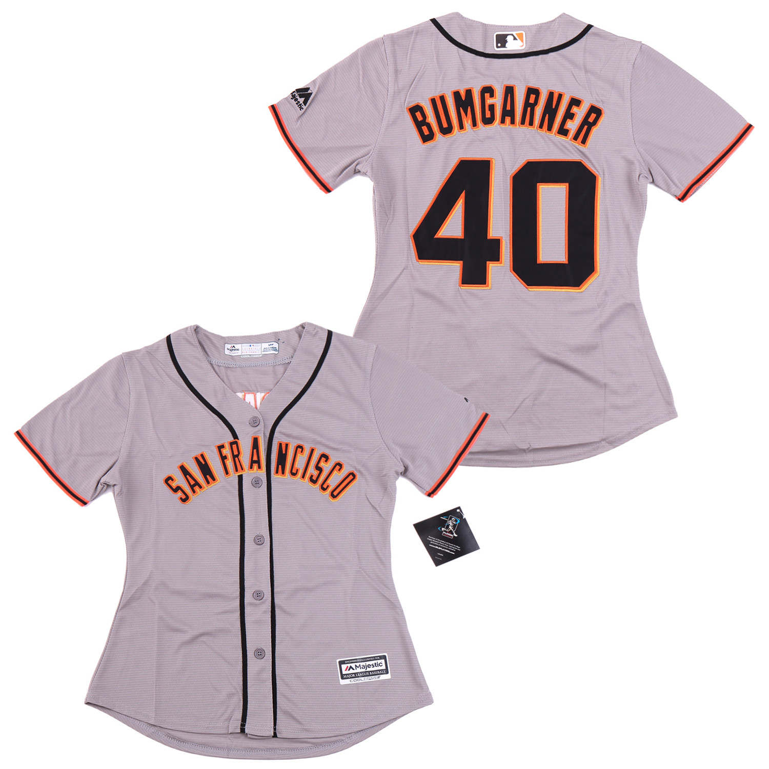 Women Giants 40 Madison Bumgarner Gray Women Cool Base Jersey Women Giants 40 Madison Bumgarner Gray Women Cool Base Jersey