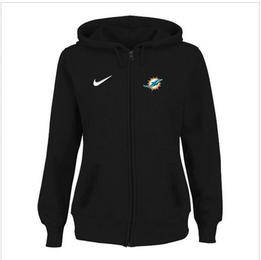 Women Miami Dolphins Stadium Rally Full Zip Hoodie Black