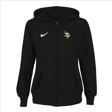 Women Minnesota Vikings Stadium Rally Full Zip Hoodie Black