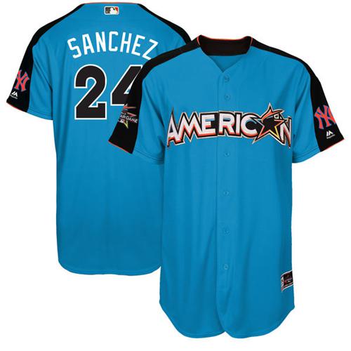 Yankees #24 Gary Sanchez Blue 2017 All-Star American League Stitched Youth MLB Jersey Yankees #24 Gary Sanchez Blue 2017 All-Star American League Stitched Youth MLB Jersey