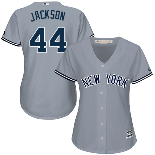 Yankees #44 Reggie Jackson Grey Road Women's Stitched MLB Jersey Yankees #44 Reggie Jackson Grey Road Women's Stitched MLB Jersey