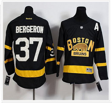 Youth Boston Bruins #37 Patrice Bergeron Black 2016 Winter Classic Stitched NHL Jersey