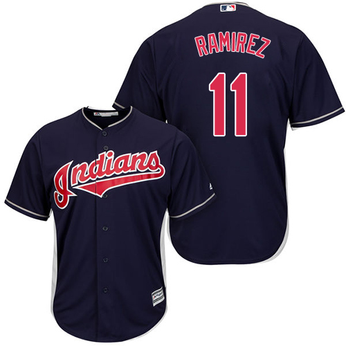 Youth Indians #11 Jose Ramirez Navy Blue Alternate Stitched Youth Baseball Jersey