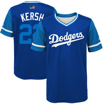 Youth Los Angeles Dodgers Clayton Kershaw Kersh Majestic Royal 2017 Players Weekend Jersey