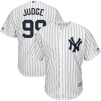 Youth New York Yankees Aaron Judge Majestic Home White Home Official Cool Base Player Jersey
