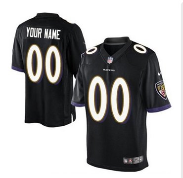 Youth Nike Baltimore Ravens Customized Limited Black Alternate NFL Jersey