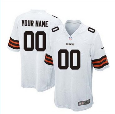 Youth Nike Cleveland Browns Customized Elite White NFL Jersey