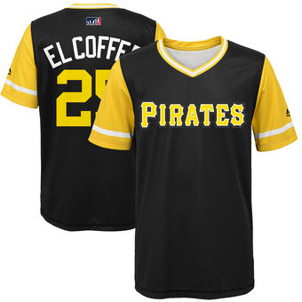 Youth Pittsburgh Pirates Gregory Polanco El Coffee Majestic Black 2017 Players Weekend Jersey