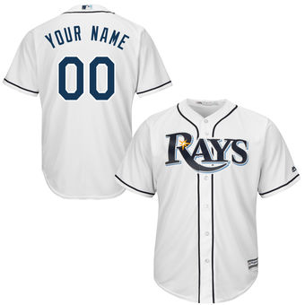 Youth Tampa Bay Rays Majestic White Custom Cool Base Jersey Youth Tampa Bay Rays Majestic White Custom Cool Base Jersey