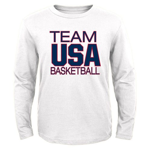 Youth Team USA Basketball Pride Long Sleeves T-Shirt White Youth Team USA Basketball Pride Long Sleeves T-Shirt White