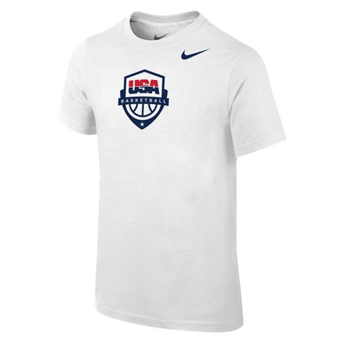 Youth Team USA Nike Baskeball Core T-Shirt White Youth Team USA Nike Baskeball Core T-Shirt White