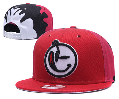 Yums Smiley Face Red Snapback Hat