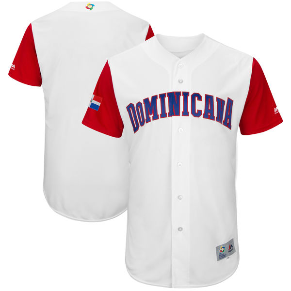 Team Dominican Republic #22 Cano 2017 World Baseball Classic Authentic Customized Stitched MLB Jersey