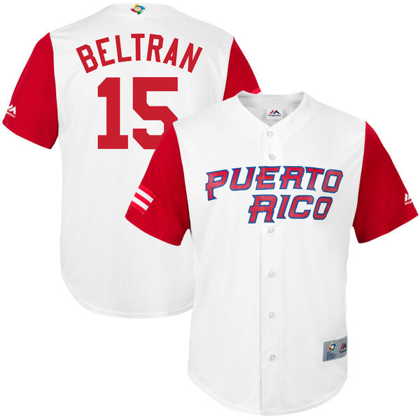 Team Puerto Rico #15 Beltran 2017 World Baseball Classic Authentic Customized Stitched MLB Jersey Team Puerto Rico #15 Beltran 2017 World Baseball Classic Authentic Customized Stitched MLB Jersey
