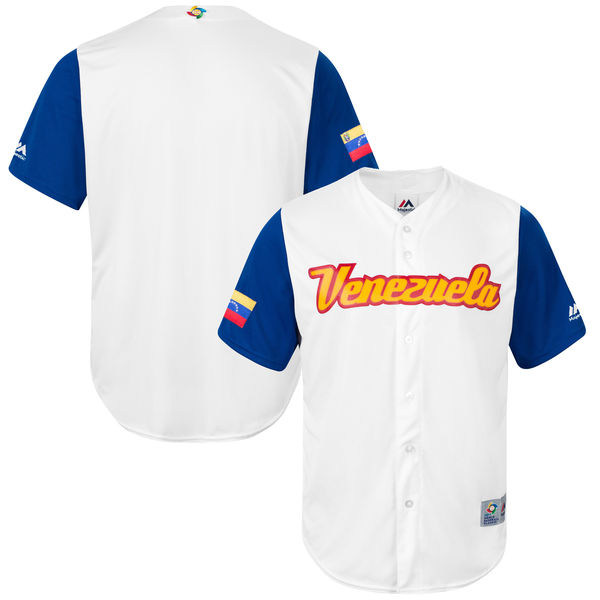 Team Venezuela #24 Miguel Cabrera White 2017 World Baseball Classic Authentic Customized Stitched MLB Jersey