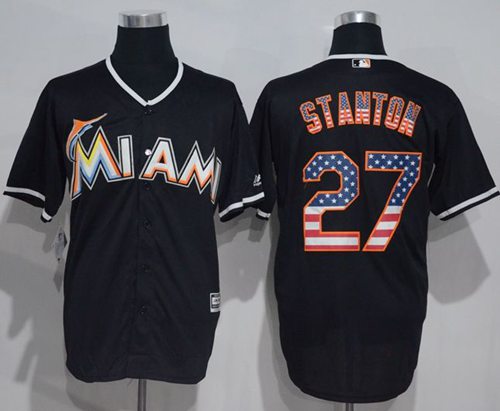 marlins #27 Giancarlo Stanton Black USA Flag Fashion Stitched MLB Jersey marlins #27 Giancarlo Stanton Black USA Flag Fashion Stitched MLB Jersey