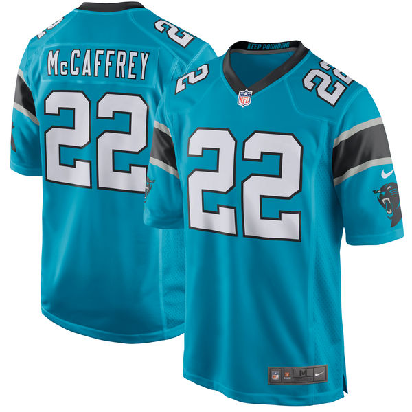 Christian McCaffrey Carolina Panthers Nike 2017 Draft Pick Game Jersey - Blue
