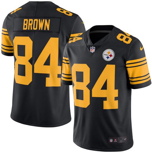 Nike Steelers Black Men's Stitched NFL Limited Rush Jersey