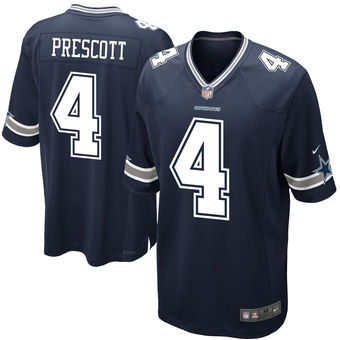 Dallas Cowboys Dak Prescott #4 Nike Game Jersey - Navy